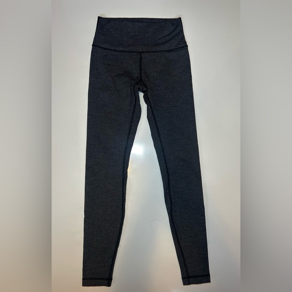 Lululemon Wunder Under  Mid Rise Heathered Gray Womens Leggings Sz 6 
(F) - Picture 1 of 3